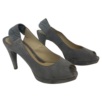 Lella Baldi Pumps/Peeptoes Suède in Taupe