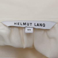 Helmut Lang Oversized zijden blouse in beige