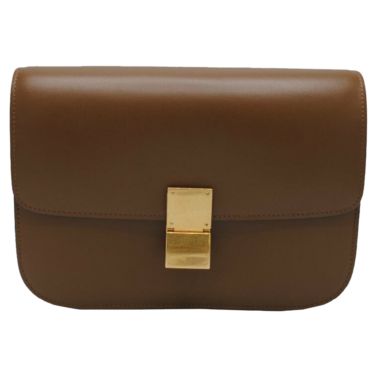 Céline Classic Bag Leather in Brown - Acheter Céline Classic Bag Leather in  Brown d'occasion pour 2300€ (7251895)