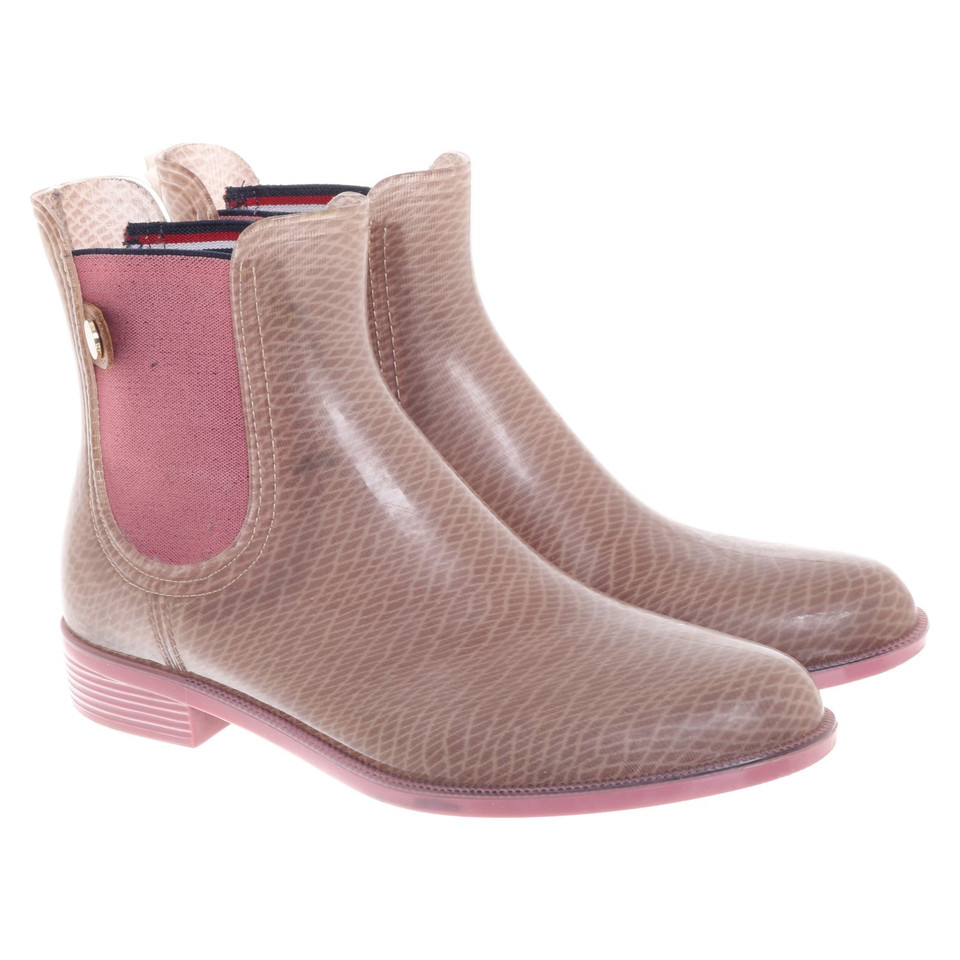 Tommy Hilfiger Rubber boots in beige / pink