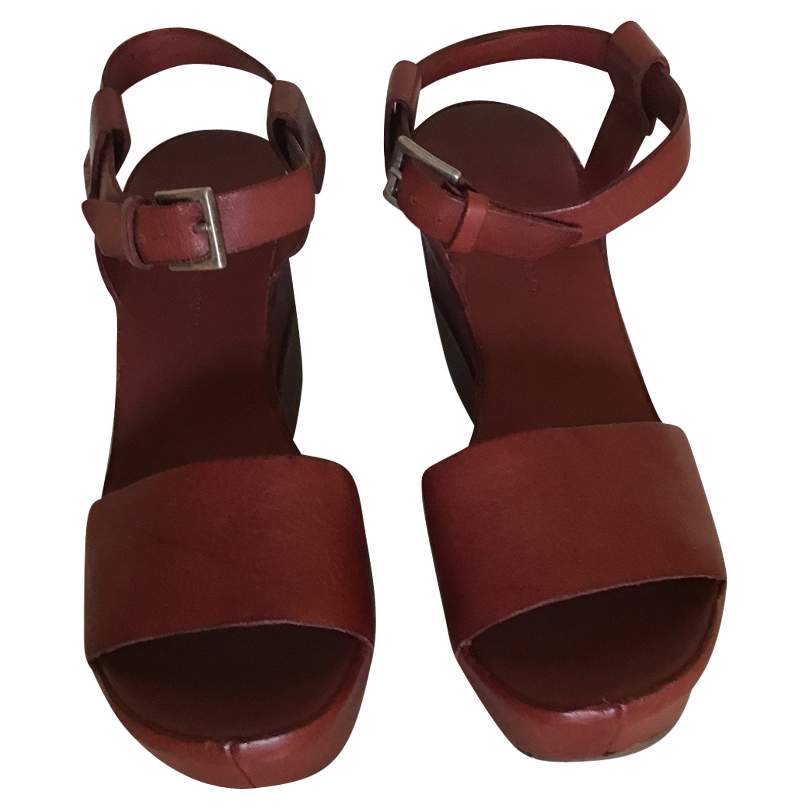 Roberto del Carlo Sandals Leather in Red - Second Hand Roberto del Carlo  Sandals Leather in Red buy used for 70€ (4455162)