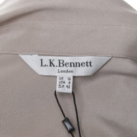 L.K. Bennett Zijden blouse in beige