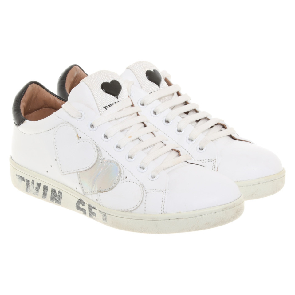 Twin Set Simona Barbieri Trainers Leather in White