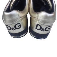 D&G Silberfarbene Sneakers