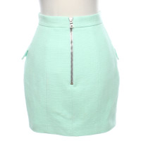 Balmain Jupe en Coton en Turquoise