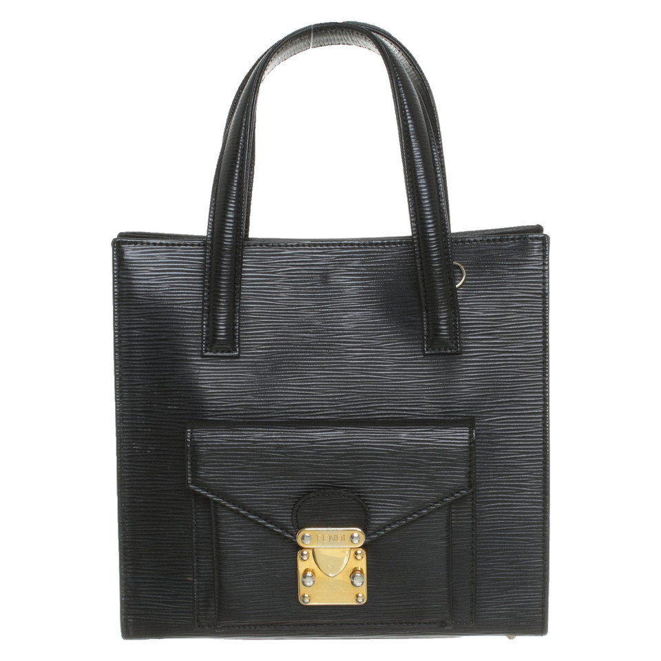 Fendi Handtasche aus Leder in Schwarz