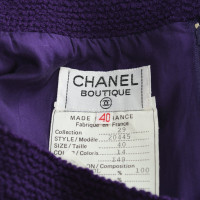 Chanel Wollen pak in paars