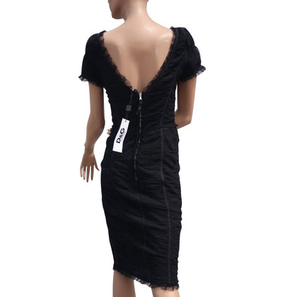 Dolce & Gabbana Baumwoll / Seiden Stretch Tüll Kleid