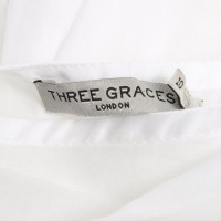 Three Graces Kleid aus Baumwolle in Weiß
