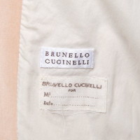 Brunello Cucinelli Blazer aus Baumwolle in Nude