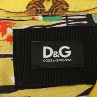 D&G camicetta di seta con stampa-Print