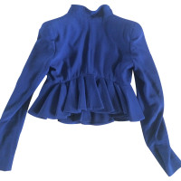 Alexander McQueen Blue peplum jacket 
