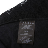 Sandro Linen top in black