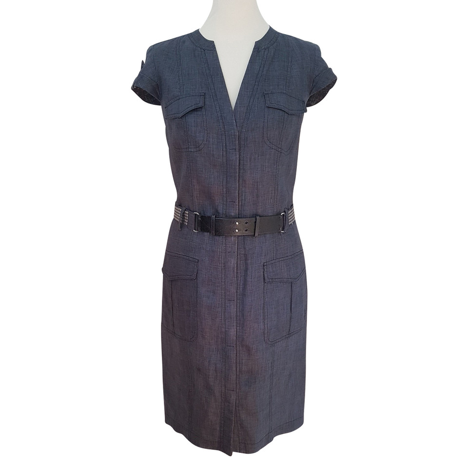 St. Emile Linen dress in denim look