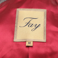 Fay Mantel in Grau/Rot