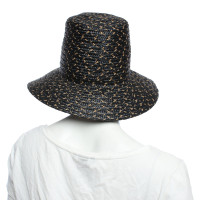 Max Mara Straw hat in black / beige