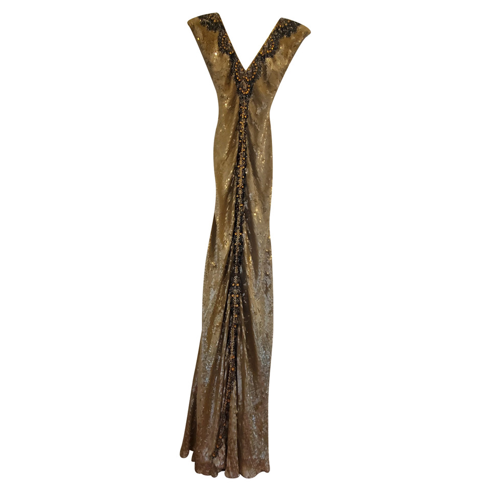 Jenny Packham Vestito in Seta in Oro