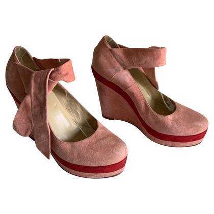 Twin Set Simona Barbieri Chaussures compensées en Daim en Rose/pink