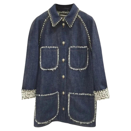 Chanel Jacket/Coat Cotton in Blue