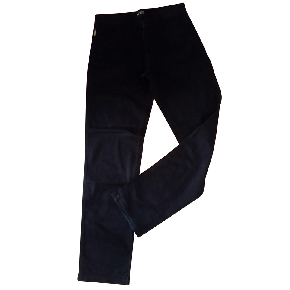 Armani Jeans Pantalon en coton noir