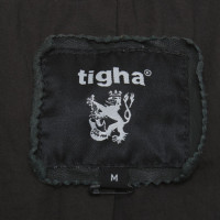 Altre marche Tigha - giacca da motociclista con maniche in pelle
