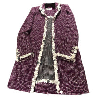 Chanel Anzug aus Seide in Violett