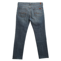 7 For All Mankind "Straight Leg" Jeans in Blau