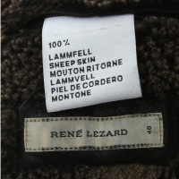 René Lezard Lambskin jacket in dark brown