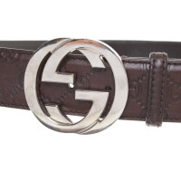Gucci Cintura con logo nel colore marrone