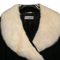 Dolce & Gabbana Giacca blazer con pelliccia di visone