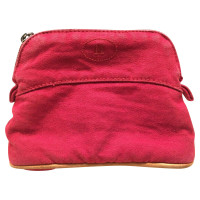 Hermès Clutch aus Baumwolle in Rot