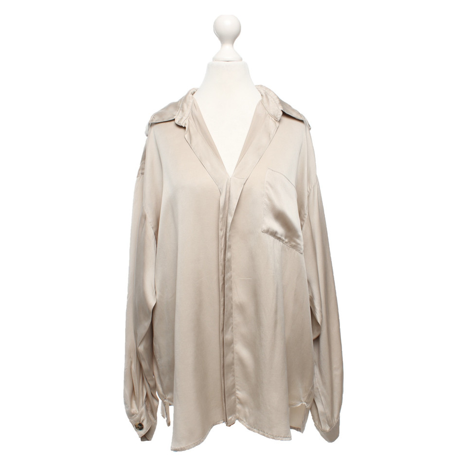 Lanvin Top Silk in Beige