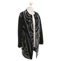 Luisa Cerano Open Cardigan in Black / grey