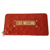 Moschino Love Sac à main/Portefeuille en Cuir en Rouge