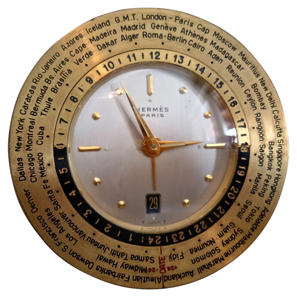 Hermès "World Time Travel Desk Clock"