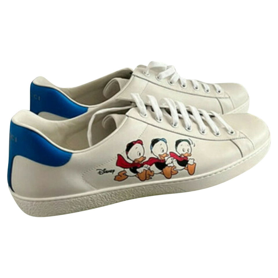 Gucci Chaussures de sport en Cuir en Blanc