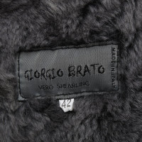 Giorgio Brato Lambskin coat in brown