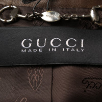 Gucci Veste/Manteau en Cuir en Marron