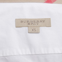 Burberry Kurzarmbluse in bianco