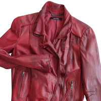 Muubaa Veste en cuir en rouge