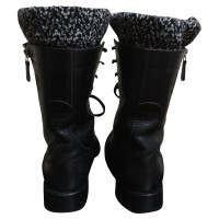Chanel Black leather boots 