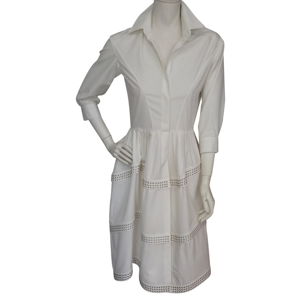 Alaïa Kleid aus Baumwolle in Creme