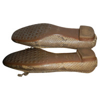 Car Shoe Ballerinas made of python leather