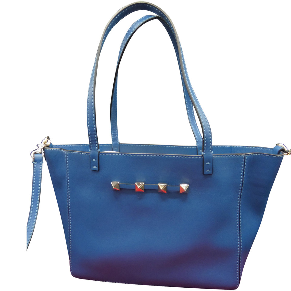 Valentino Garavani Shopper Leather in Blue
