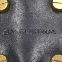 Balenciaga Porte clés cuir noir