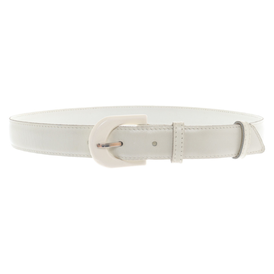 Yves Saint Laurent Belt Leather in Cream