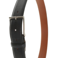 Santoni Leather belt in blue