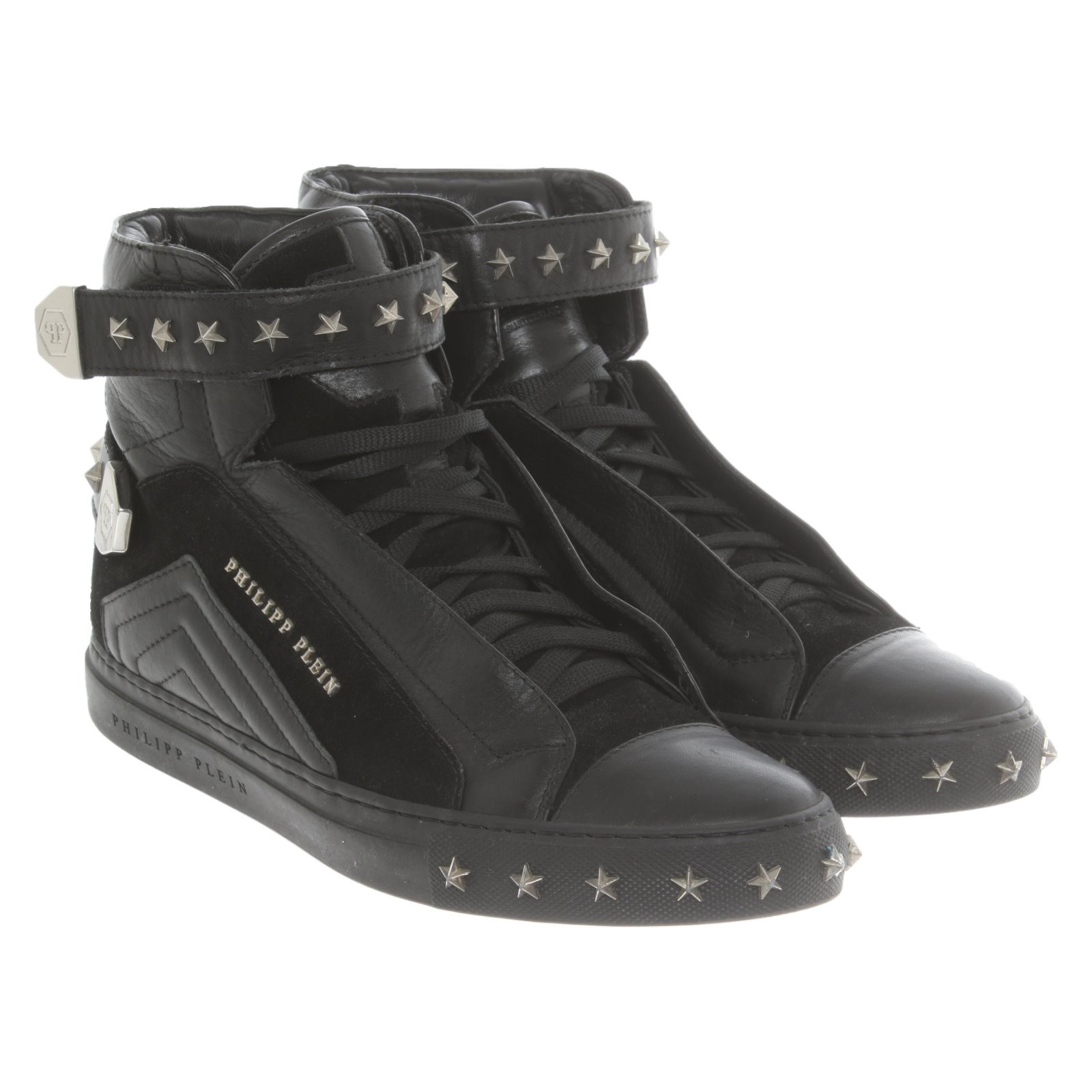 Philipp Plein Trainers Leather in Black - Second Hand Philipp Plein Trainers  Leather in Black buy used for 289€ (4228034)