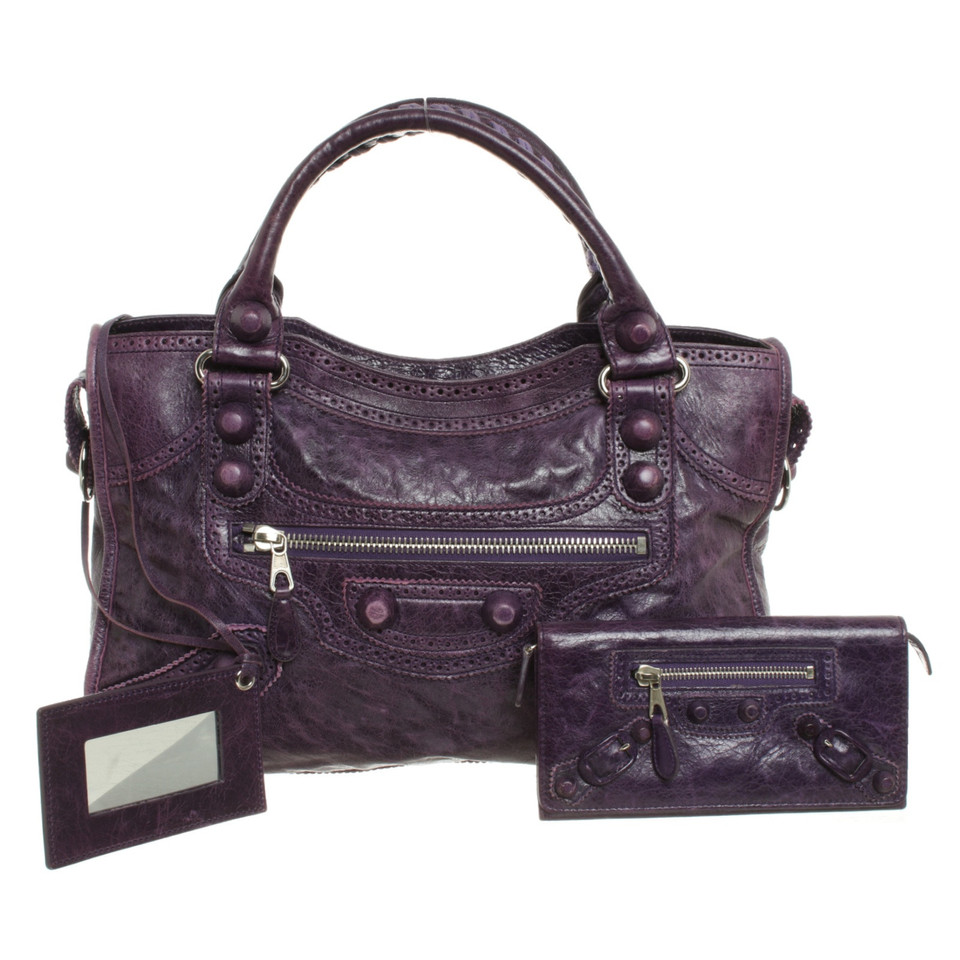 Balenciaga Classic City Leather in Violet