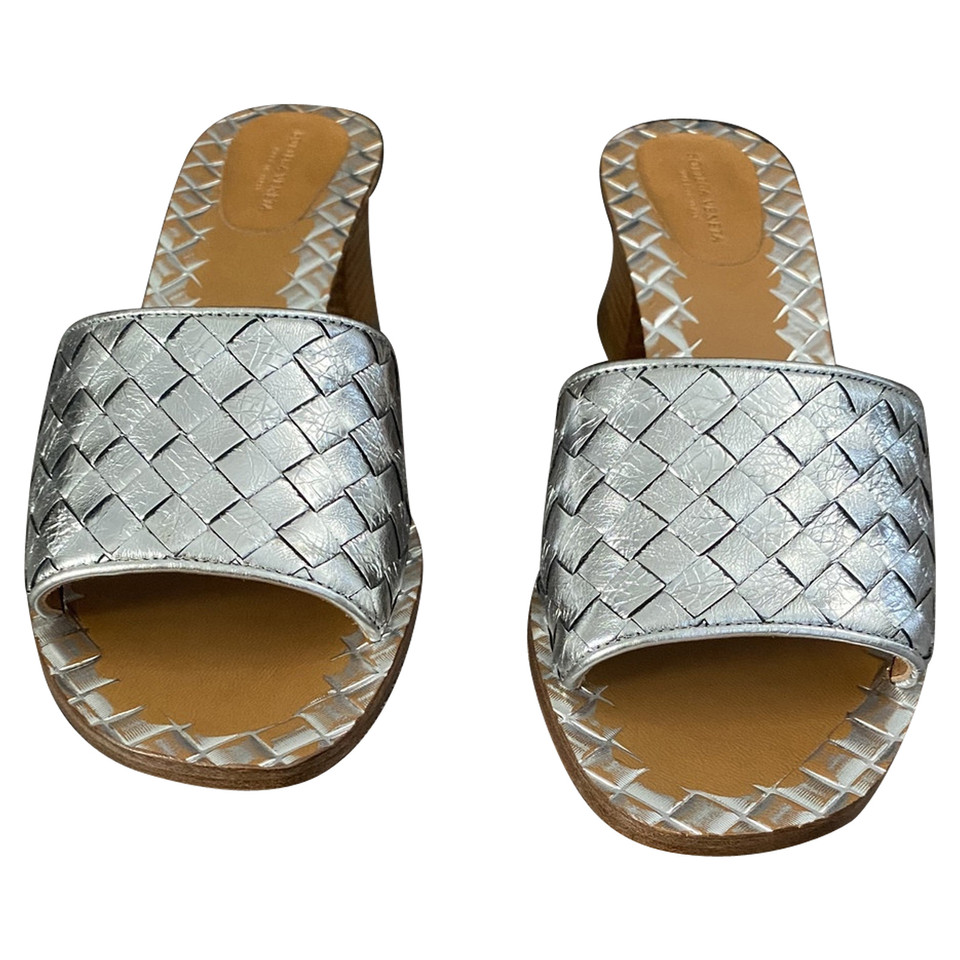 Bottega Veneta Sandals in Silvery